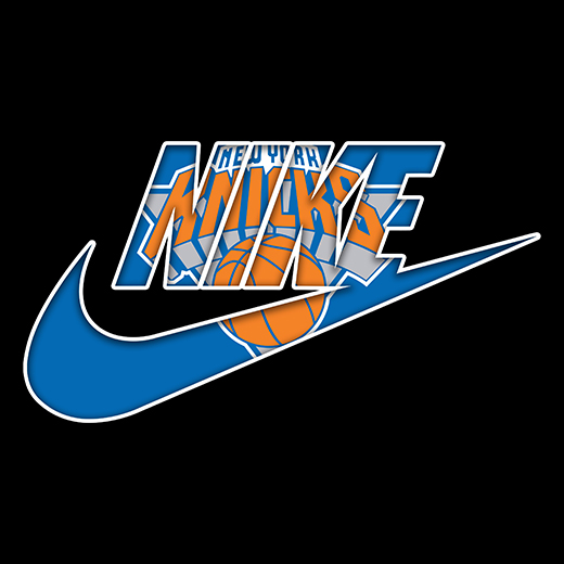 New York Knicks Nike logo iron on paper